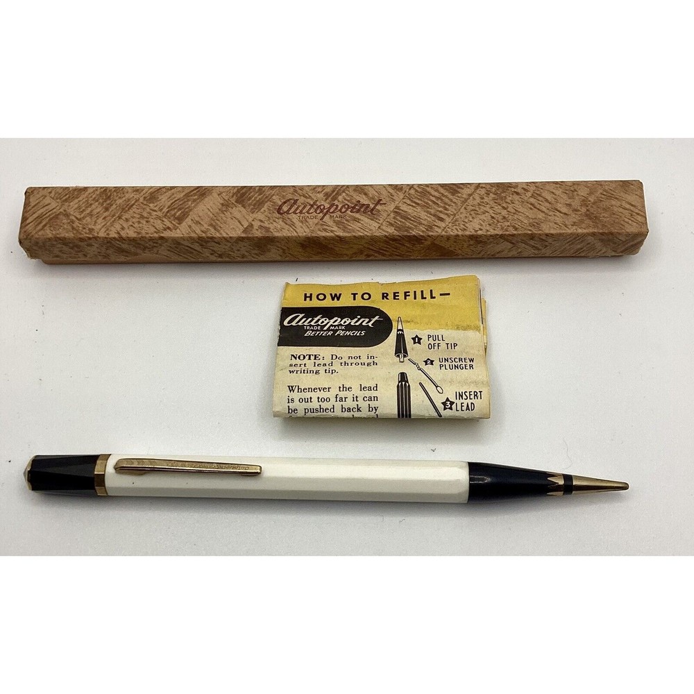 Vintage 1947 Autopoint Deluxe #52G Pencil “Caterpillar” Advert New Old Stock